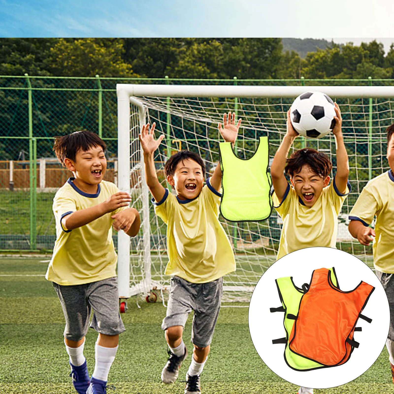 

12Pcs Durable Washable Soccer Pinnies Lightweight Basketball Training Vests Sports Jerseys For Youth Athletes