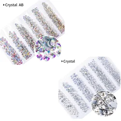 AAAA Hotfix Rhinestones SS6-SS20 Color 3D Decoration Different size 1044Psc Rhinestone Diy Hotfix Rhinestones For Fabric Garment