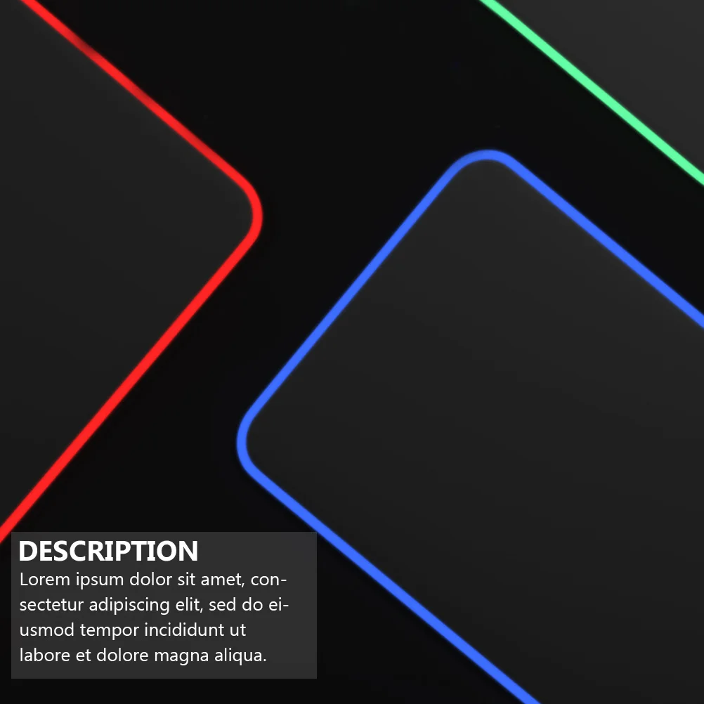 

Waterproof Glowing Mouse Pad Gaming Non Slip Rubber Back 14 Lighting Effects Comfortable Weave Cloth Surface Computer Mat