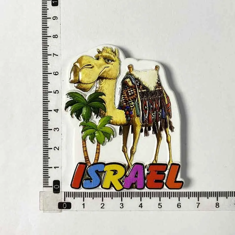 3D Resin Israel Camel Fridge Magnet - ‌Cute Decorative Refrigerator Magnet‌, ‌Strong Magnets‌, ‌Unique Room & Home Decor