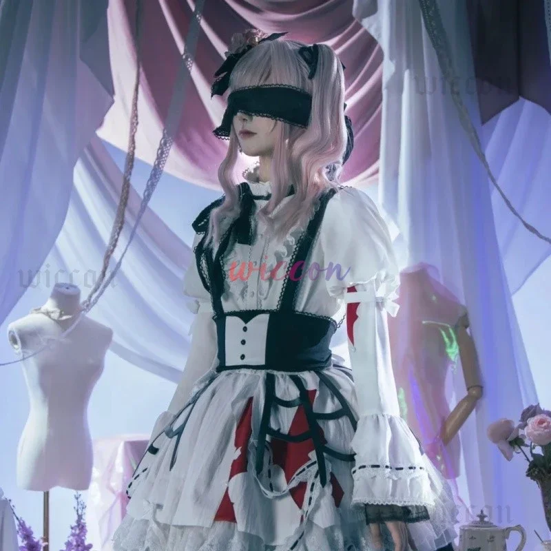 FC6MZK5 Project Sekai Akiyama Mizuki Cosplay Costume PJSK Lovely Lolita Party Dress Uniform Halloween Outfit Suit for Woman@FC8！