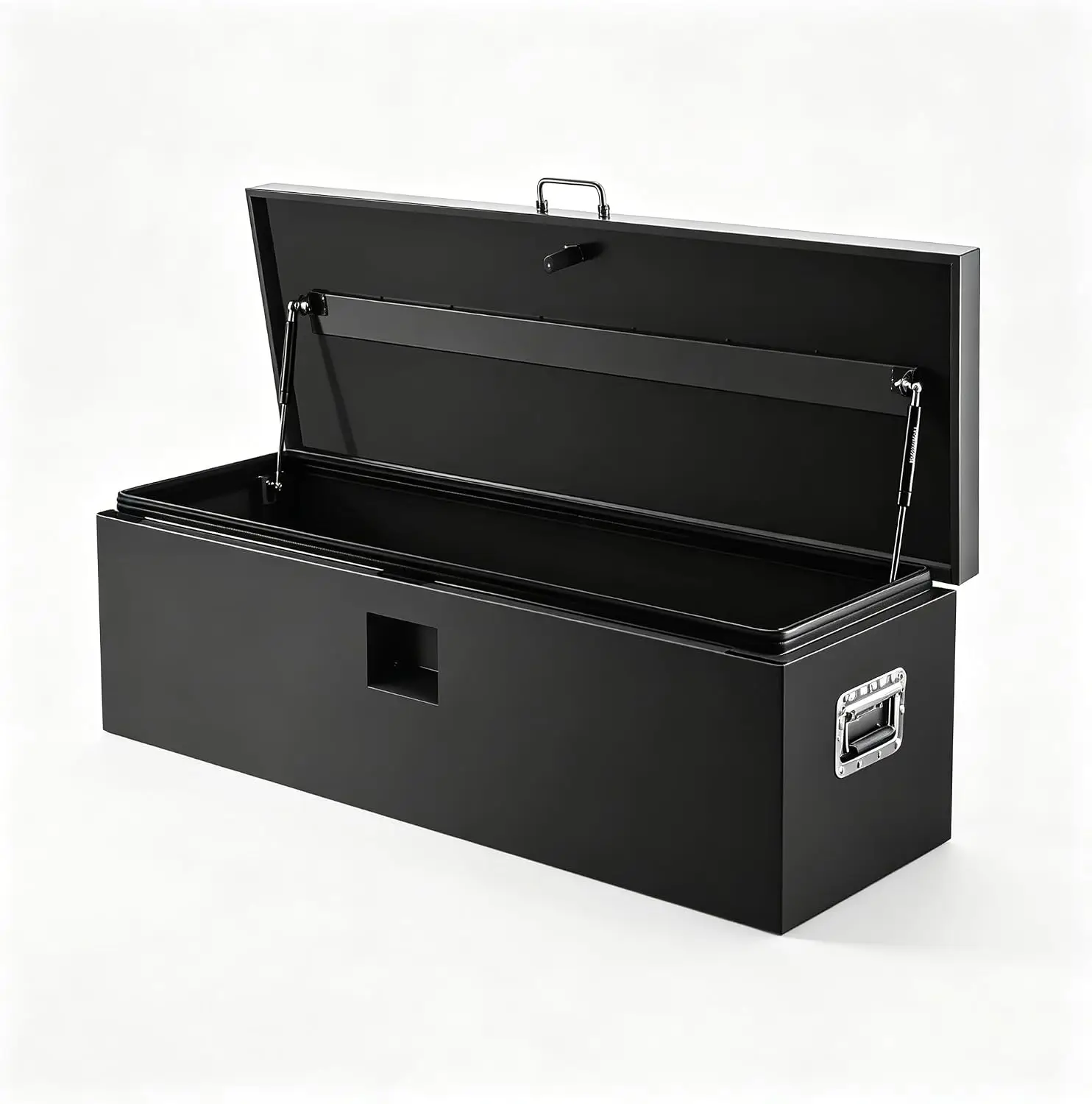 Tacleekii Heavy-Duty Steel Truck Bed Tool Box for Truck Beds, RVs Lockable & Weatherproof Truck Storage Organizer Tool Chest Dual Hydraulic Lids,Drill-Resistant Security Latch