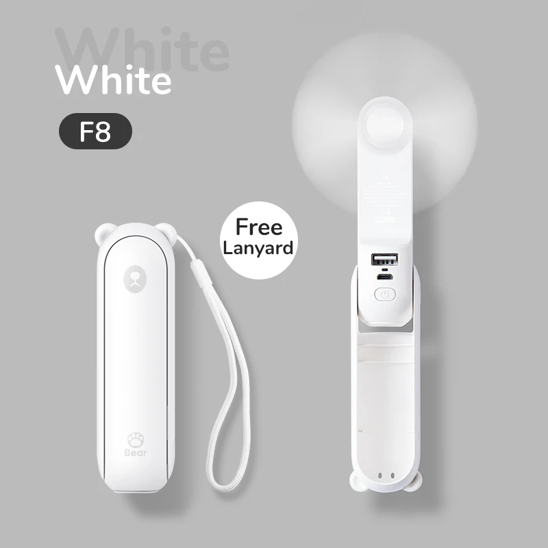 

Portable Fan Mini Handheld Fan USB 4500mAh Recharge Hand Held Small 3 in1 Pocket Fan with Power Bank Flashlight Feature