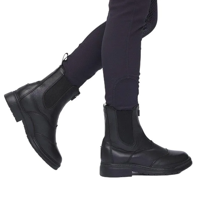 Bottes équestres courtes respirantes en cuir de vachette pour enfants, version standard, printemps et été