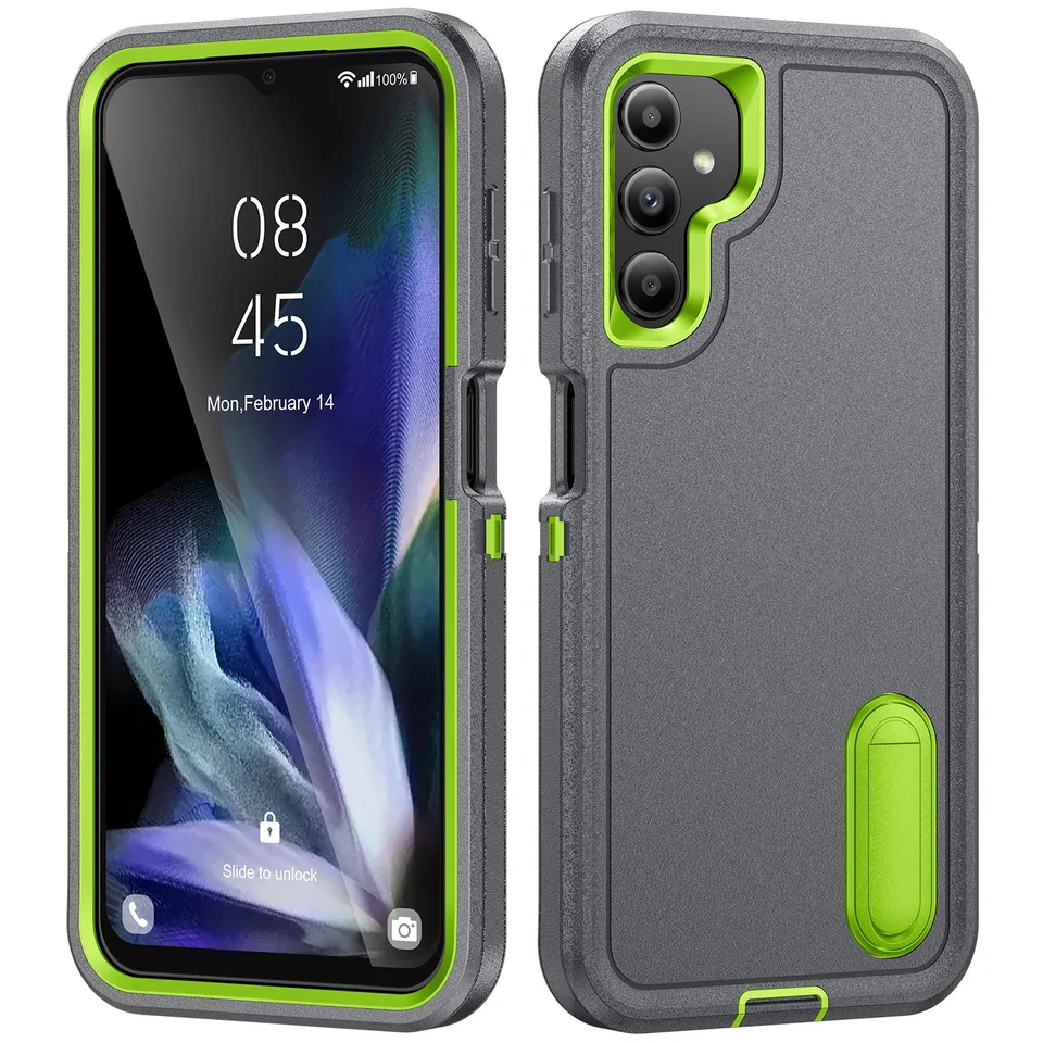 Funda Protectora Anti-Golpes para Samsung Galaxy S23 FE S24 S25 S26 Ultra S22 Plus A17 A56 A36 A16 A06 A15 A54 Con Soporte 5