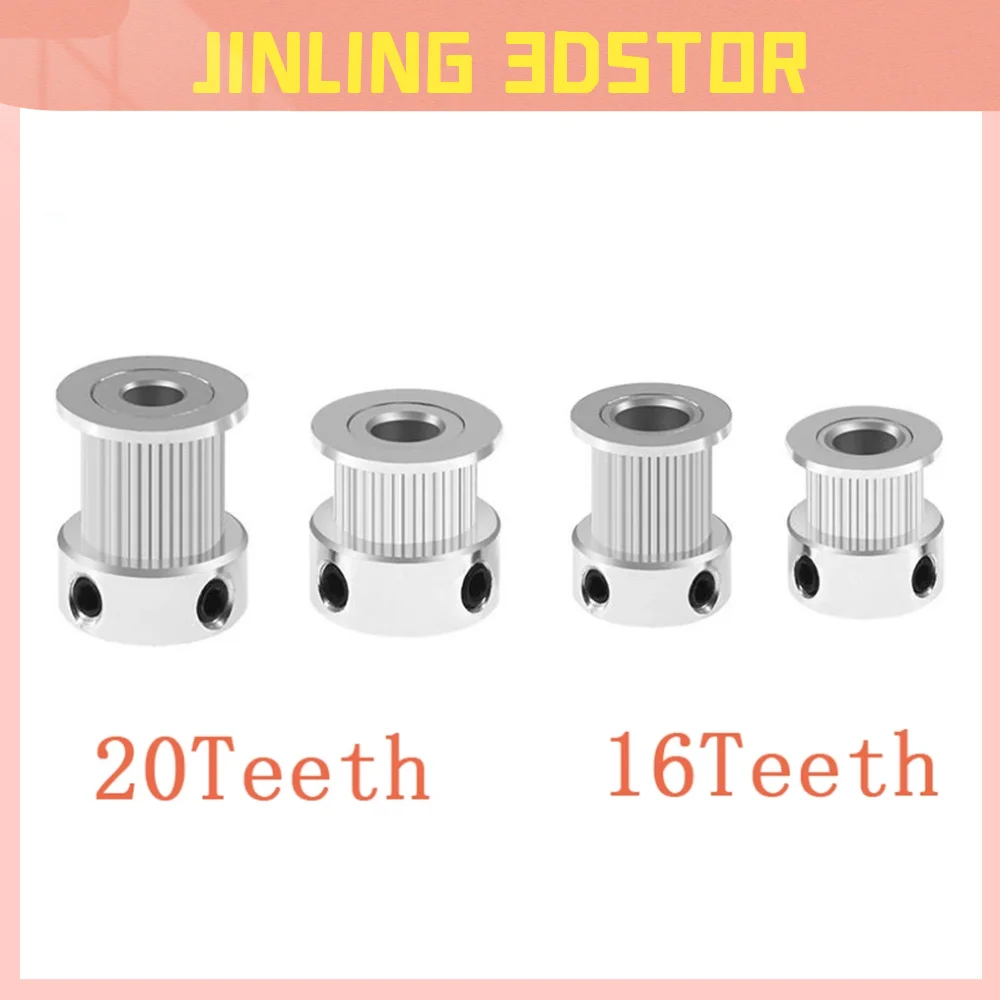 

GT2 20Teeth 16 Teeth 20 Teeth Bore 5mm/8mm Timing Alumium Pulley Fit For GT2-6mm Open Timing Belt For 3D Printer