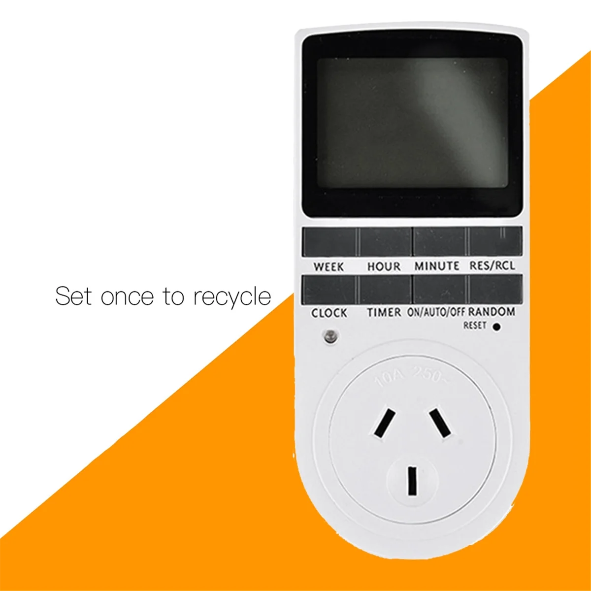 Intelligent Digital Temperature Controller AU Switch Socket 240V 50Hz LCD Display Indoor Timing Power Switch AU Plug