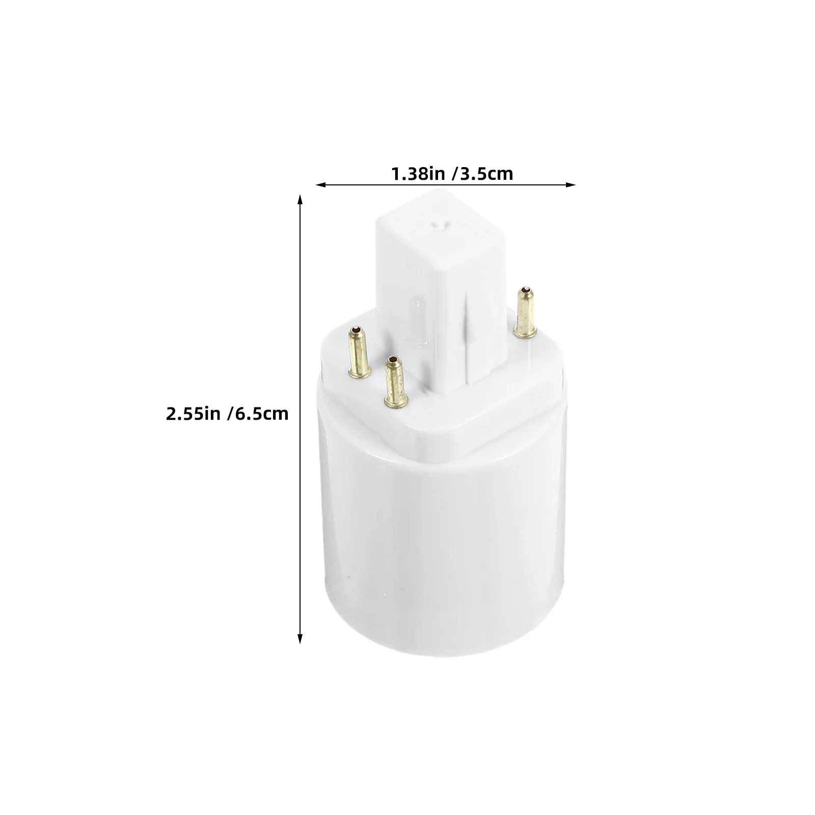 6Pcs G24q to E27 Light Socket Adapter Four Pin Lamp Holder Base Adapter Converter Screw Base Lamp Holder Converter for Home