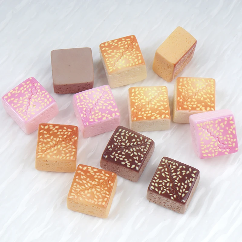 10/100Pcs Simulation Biscuit Series Resin Cabochon Flatbacks DIY Dollhouse Accessories Scrapbooking for Phone Decoration Crafts