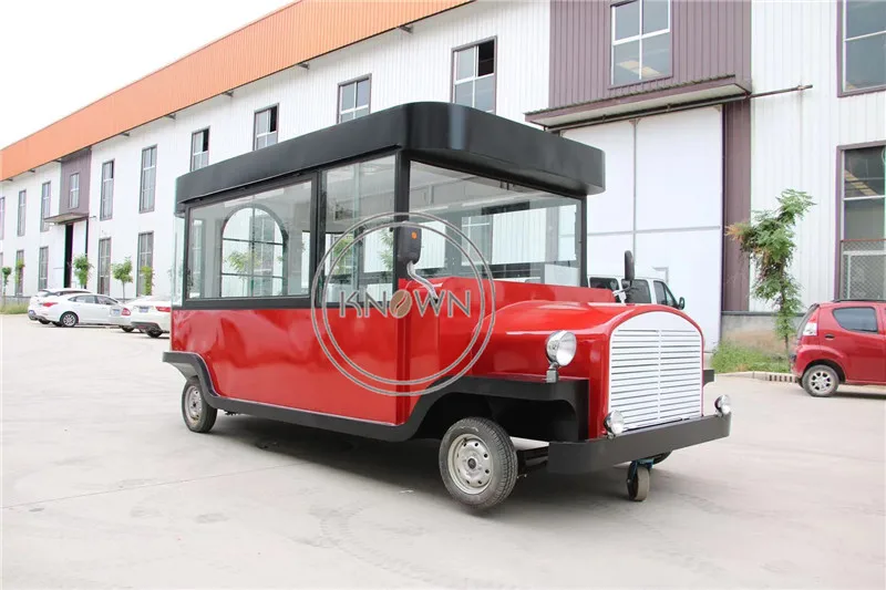 OEM mobiele fastfoodtruck te koop ijs klassieke hotdog-automauto's op maat gemaakte retro voedselkar-aanhangwagen