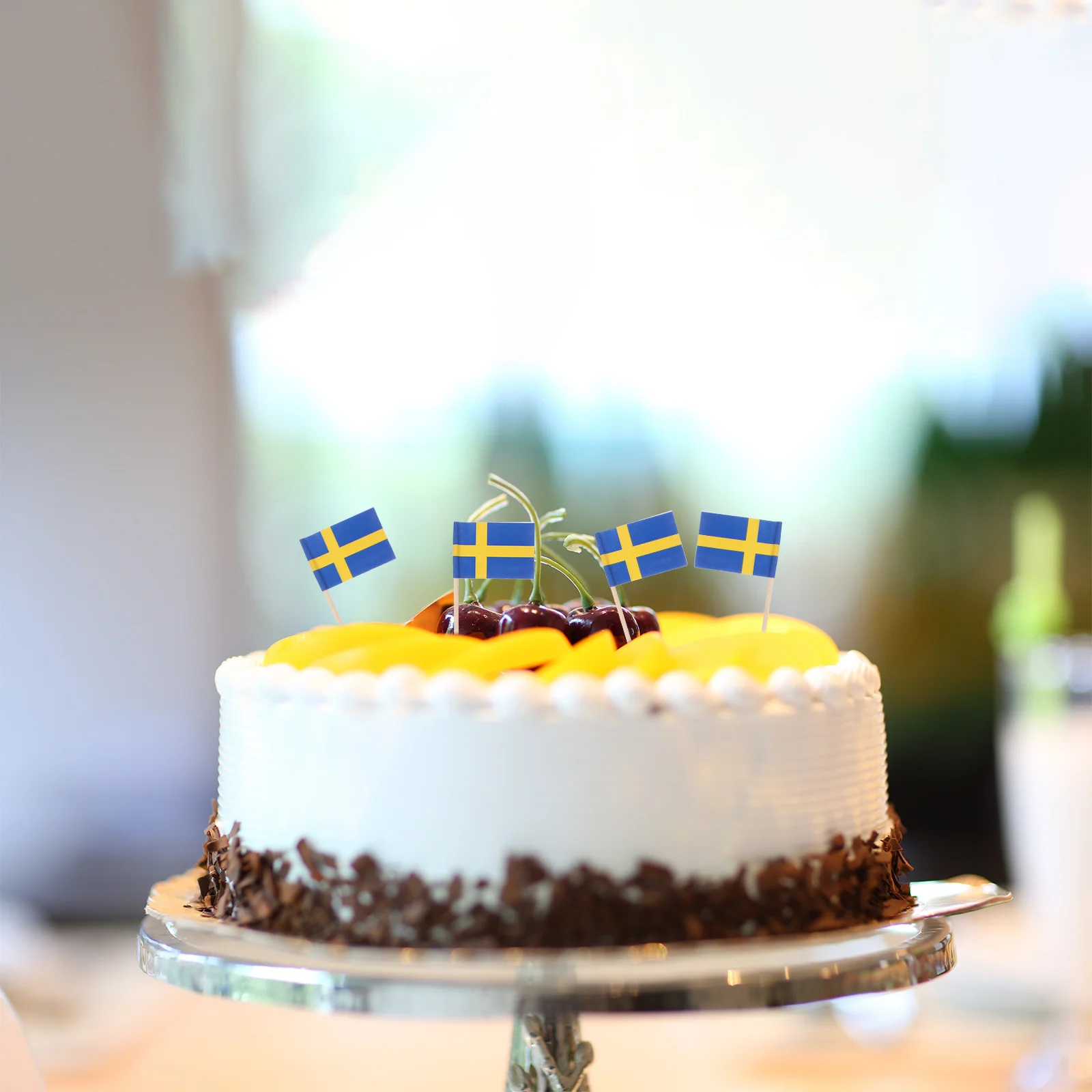 

100Pcs Decorative Cake Picks Flag Toothpicks for Cupcake Food Decoration Party Favor Supplies Fun Bright Party Accessories