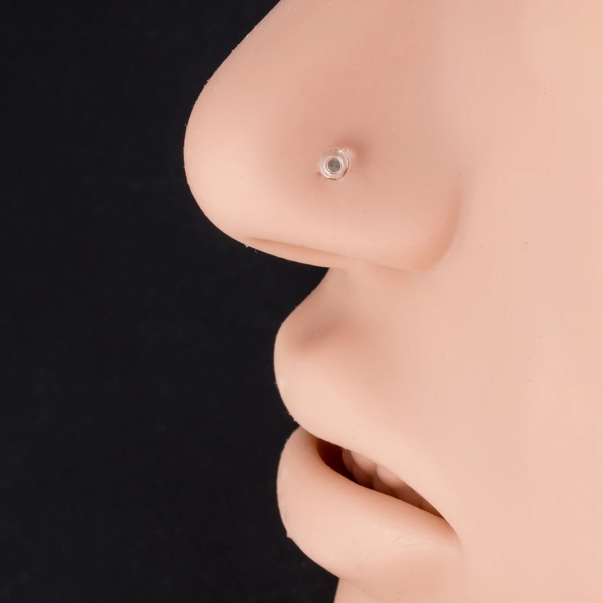 1/3pcs Glass Transparent Nose Rings Retainer Holder Nose Piercing Body Jewelry Wihte Black Clear