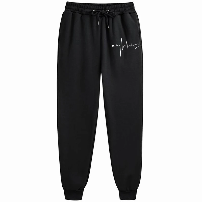 Celana olahraga wanita, bawahan Jogger longgar pinggang elastis dengan saku atletis Gym Fitness jogging