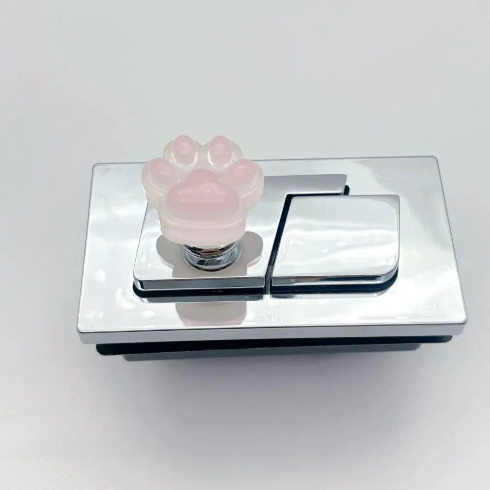 

Fashion Cute Luminous Toilet Press Nail Protector Push Switch Toilet Button Cat Paw Glow in The Dark Water Tank Buttons Women