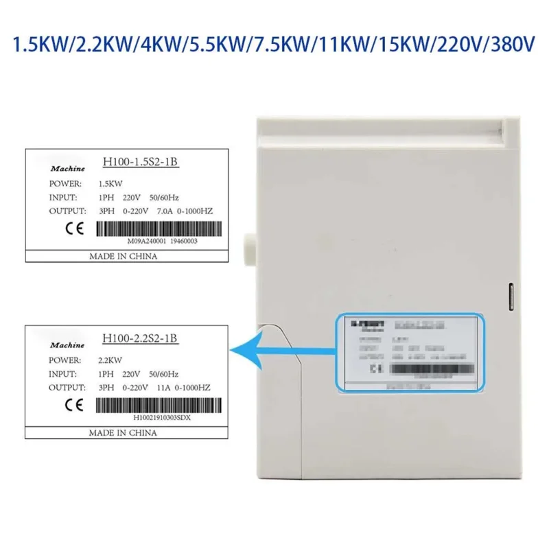 VFD single-phase 220V to three-phase 380V inverter vector inverter spindle controller