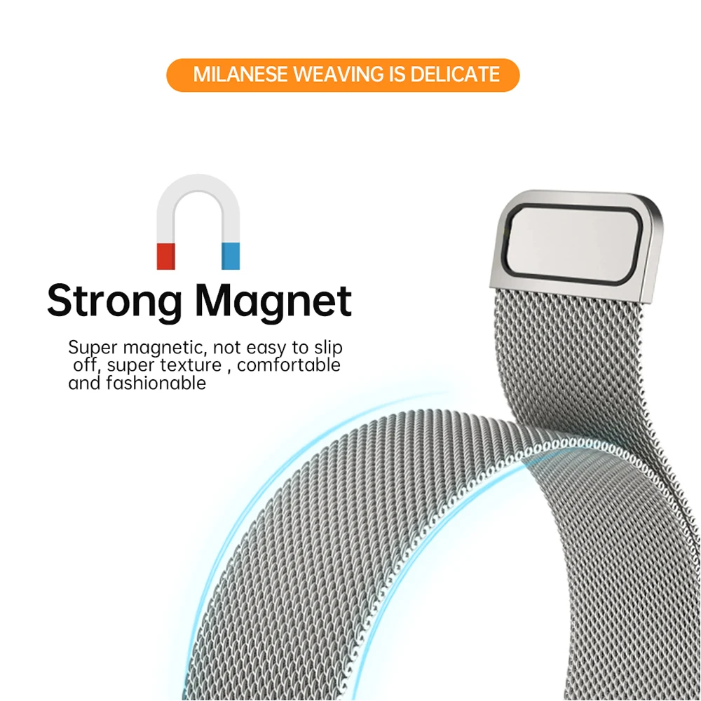 Magnetic Strap for Samsung Galaxy Fit 3 Milanese Loop Stainless Steel Bracelet Correa for Samsung Galaxy Fit 3 Band Accessories