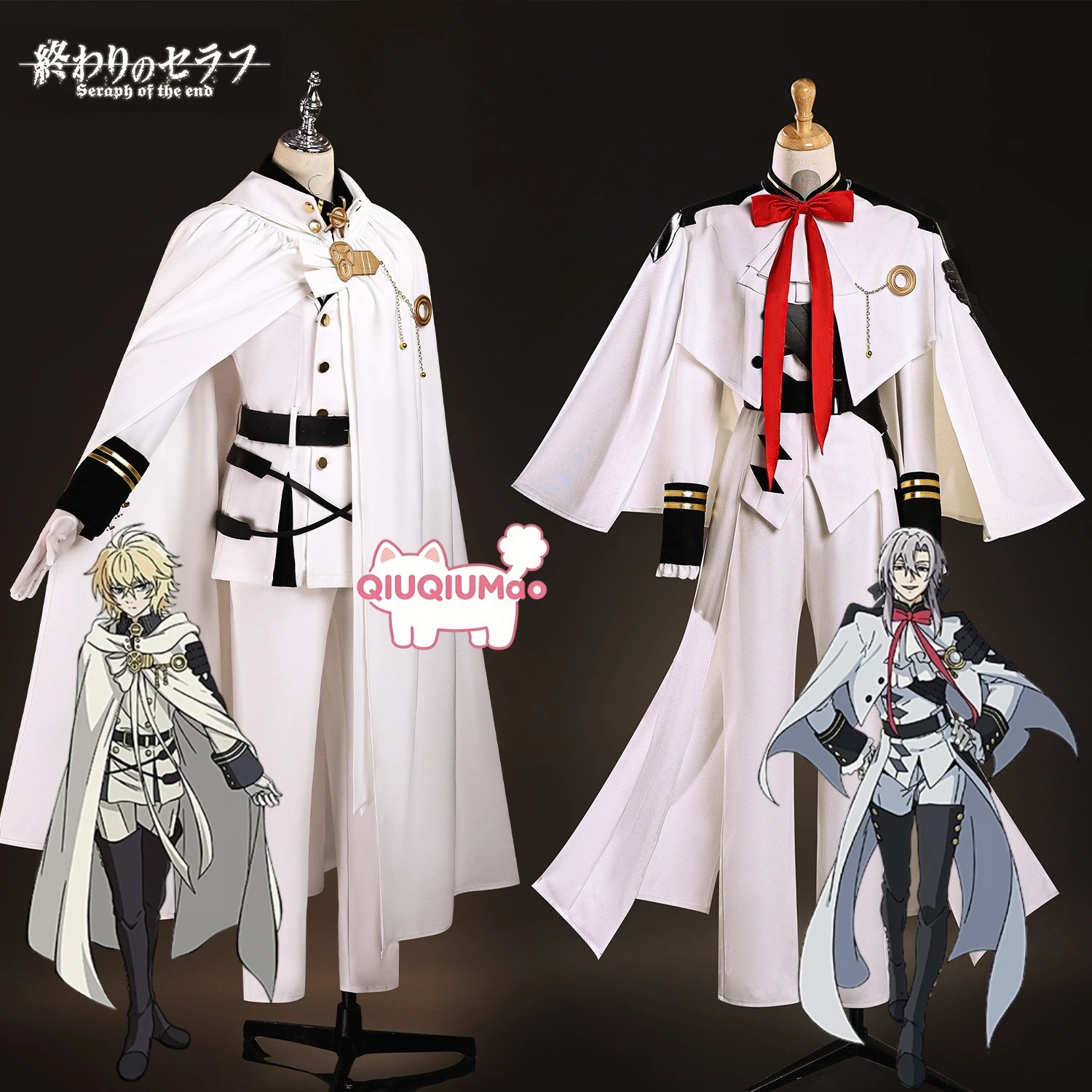 

Top Seraph of The End Cosplay Costume Anime Ferid Bathory/Mikaela Hyakuya High Quality Role Playing Uniform Men Adult Comic Con