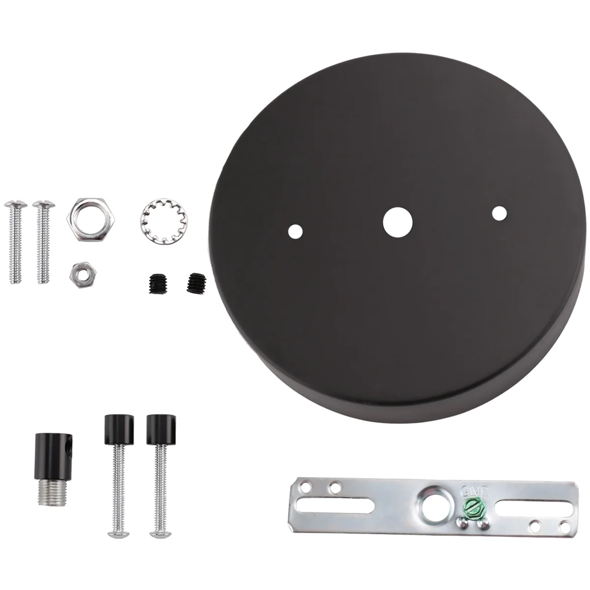 Kit d'éclairage de plafond CanAmendments, couvercle de plaque de suspension, tout le matériel de montage, lustre, noir
