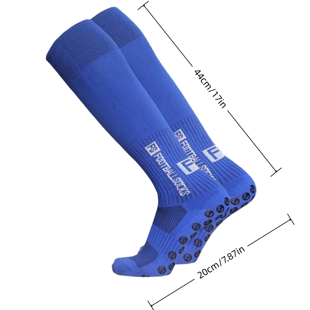 3pairs Men Women Long FS Football Socks Sports Round Silicone Non-slip Grip Soccer Sock - view 5