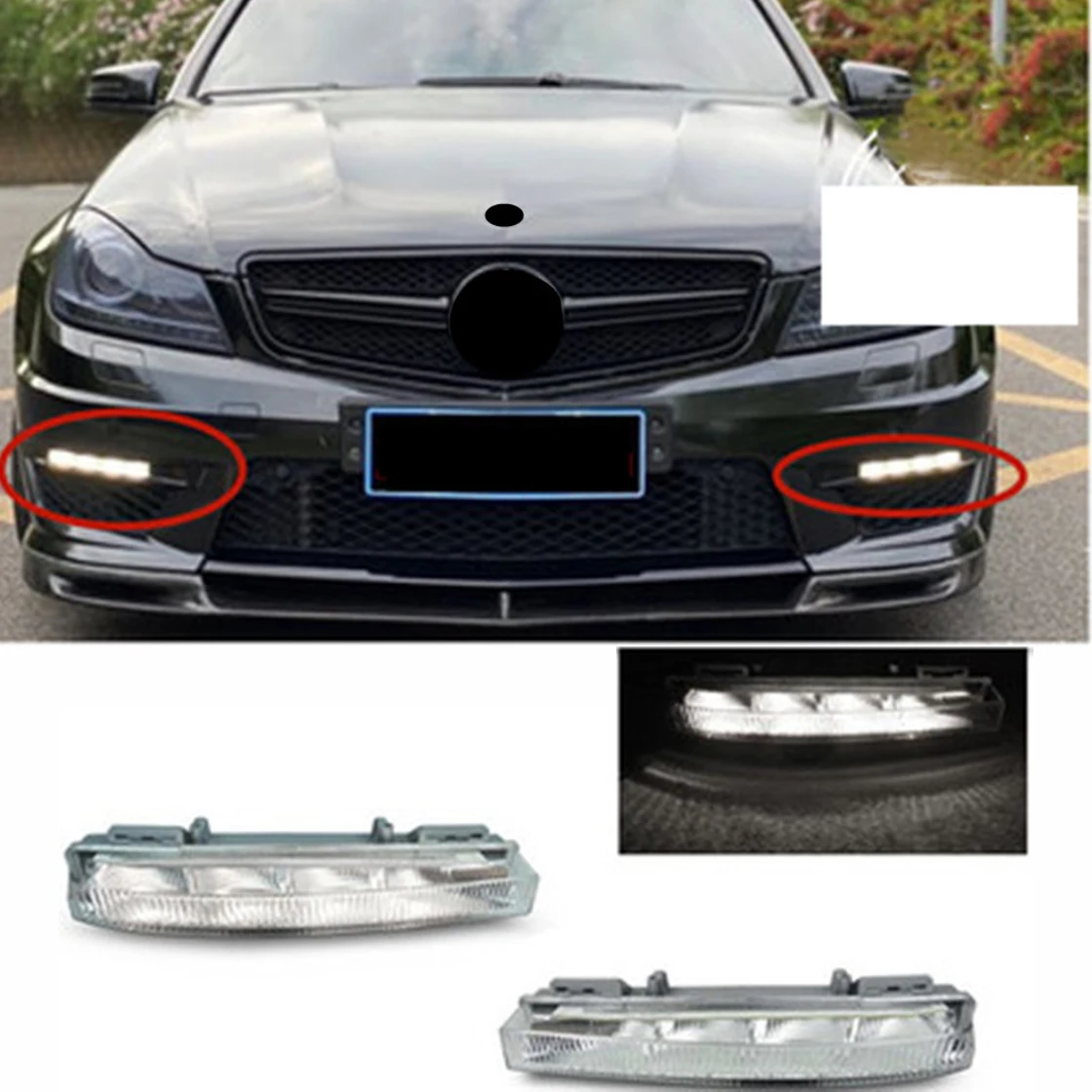 

LED DRL Daytime Running Light for Mercedes-Benz C-Class C63 AMG 2012-2014