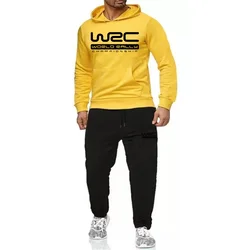 Uomo donna 2 pezzi set felpa con cappuccio pantaloni World Rally Championship WRC palestre maschili Fitness top Joggers abbigliamento sportivo tute