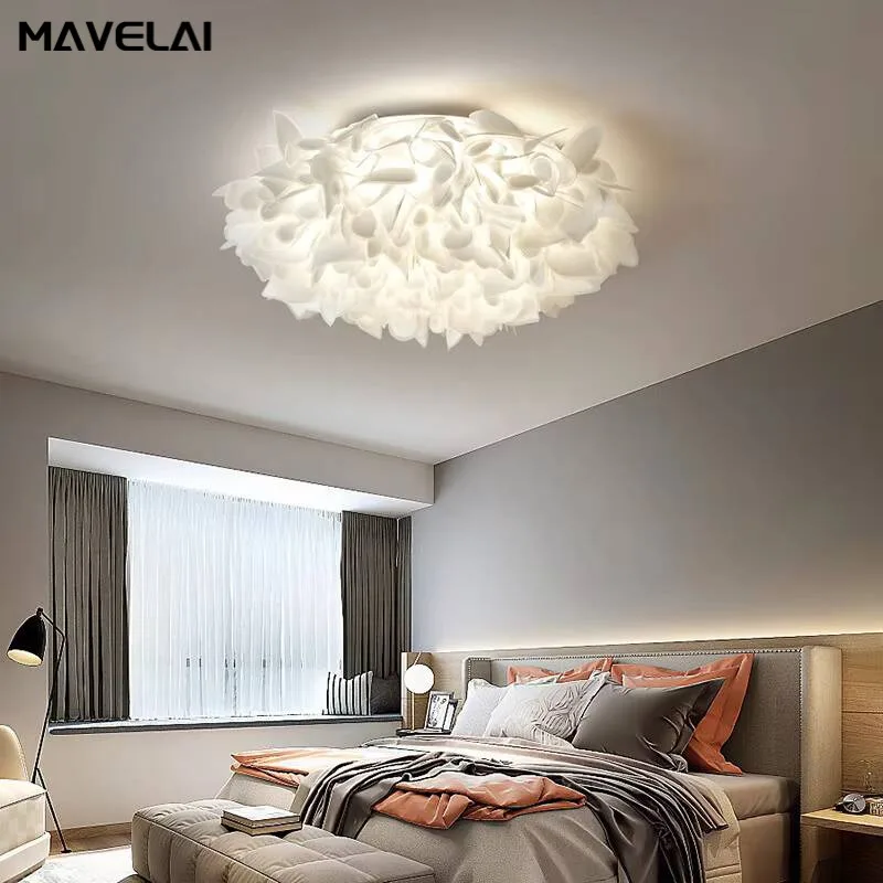 Creative Flower LED Ceiling Lights Simple Bedroom Dining Room Living Room Ceiling Lamp Modern Home Interior Decor Lighting Lamps