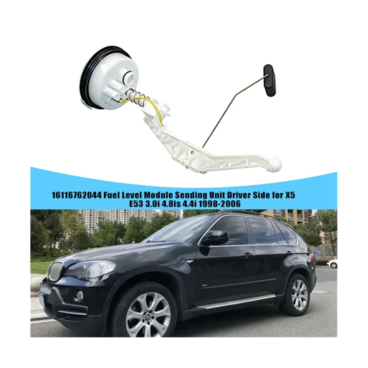 16116762044 Fuel Level Sender Sensor Left Driver Side for X5 E53 1998-2006 3.0I 4.8Is 4.4I Gasoline Pump Module