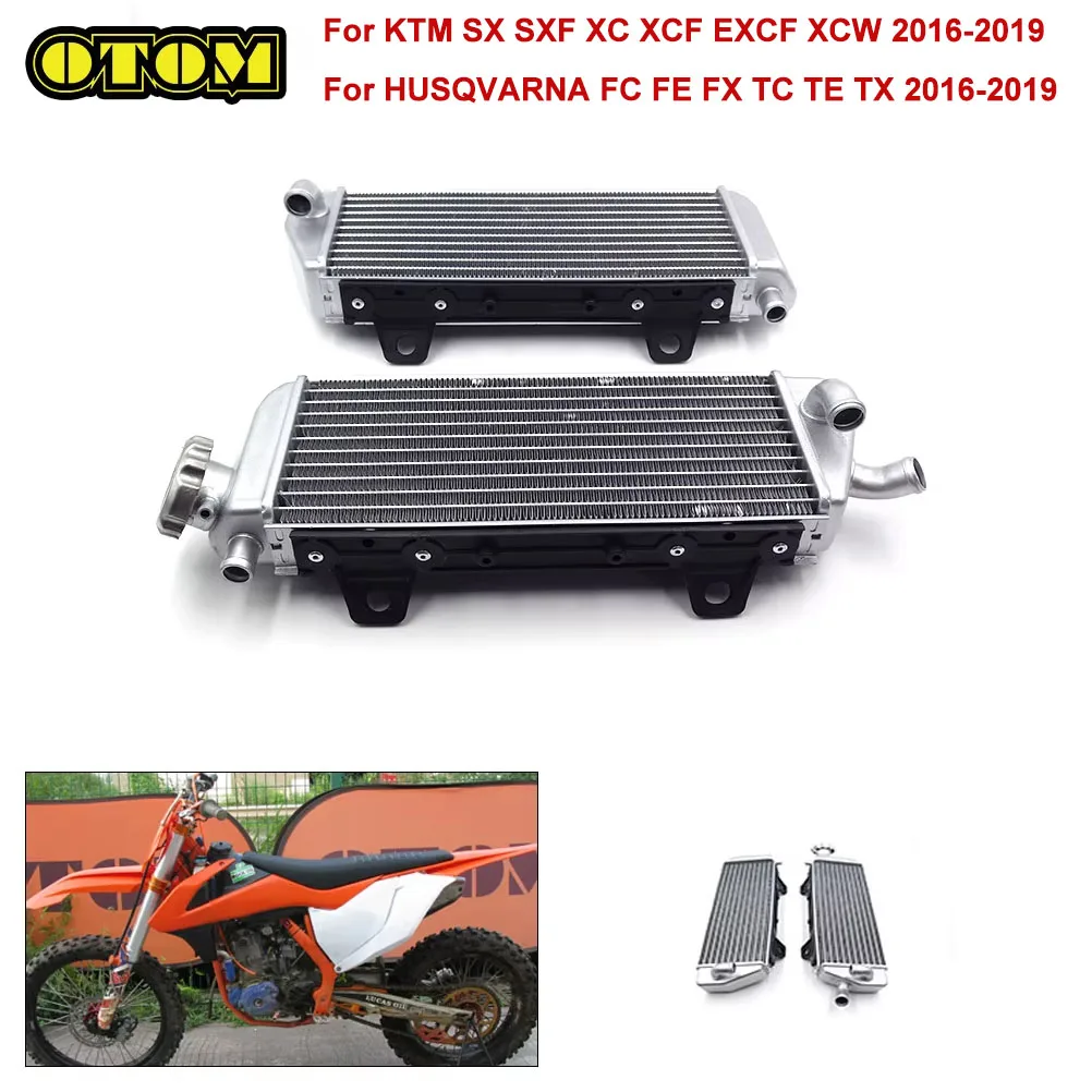 For KTM HUSQVARNA Motorcycle Radiator Cooling Aluminum Left Right Water Tank SXF XCF EXCF XCW FC FE TC TE TX 125 150 250 300 350