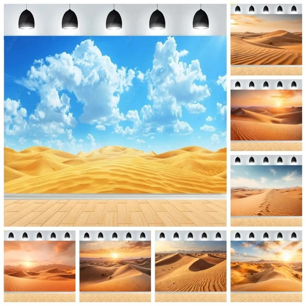 

Moroccan African Landscape Sahara Desert Sunshine Sky Banner Background, Landscape Sunset Dune Decoration Photography Background