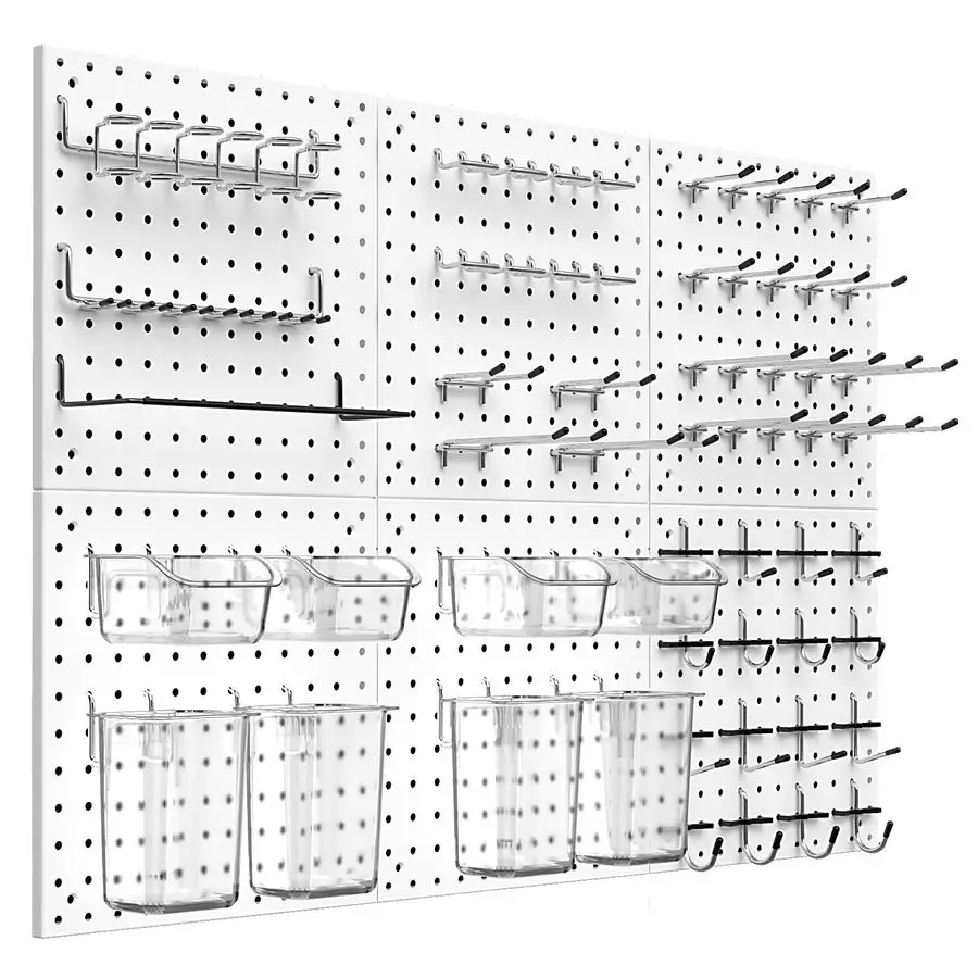 

Набор для творчества: доска-органайзер с крючками и контейнерами, настенный органайзер для офиса, демонстрации украшений, рукоделия и т.д.