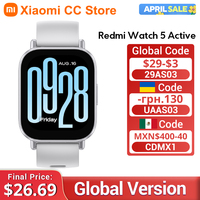 Global Version Xiaomi Redmi Watch 5 Active Up to 18 days of life 2'' Display 140+ workout modes Bluetooth calling 5ATM