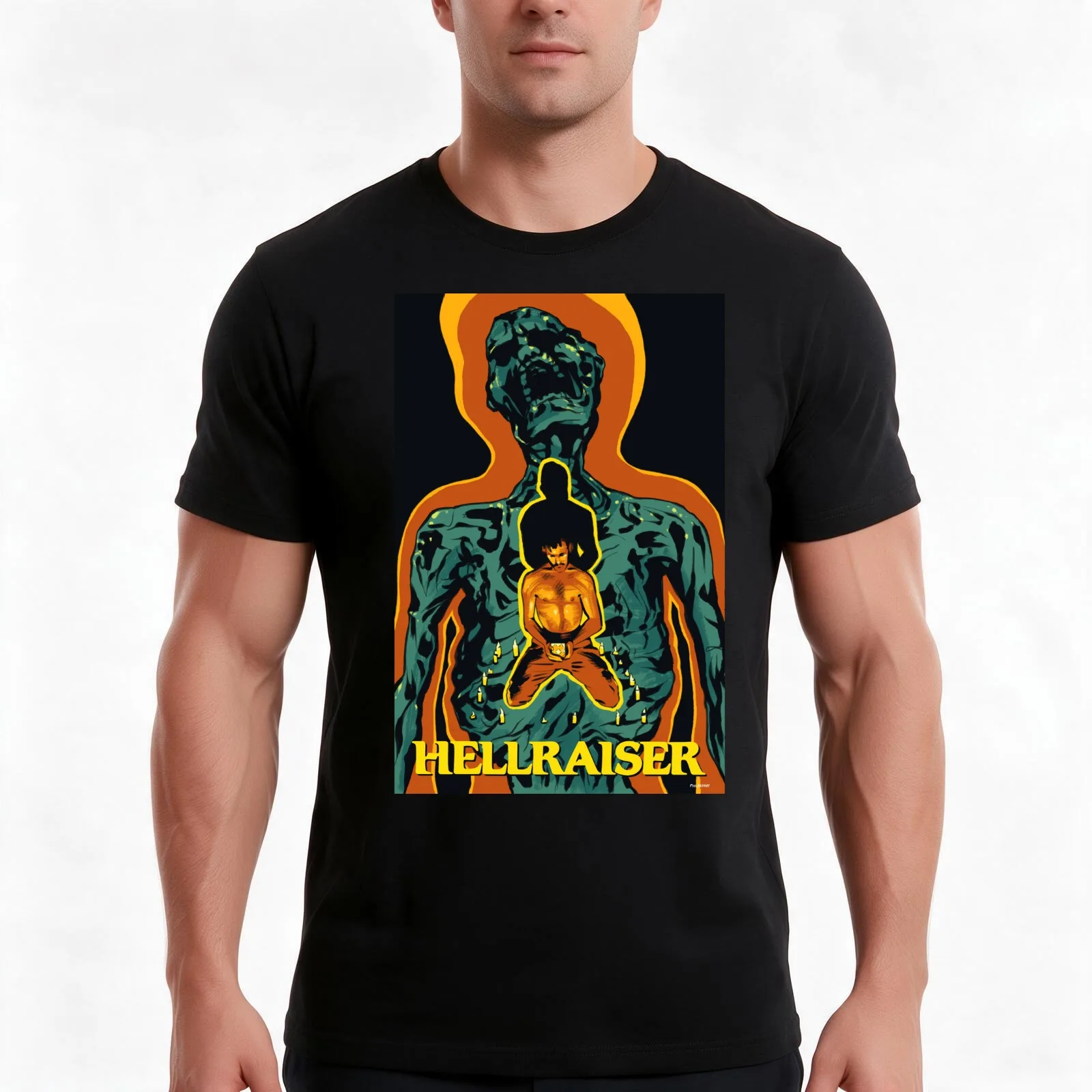 Hellraiser Movie Art Frank and the Lament Configuration T-Shirt, Summer Casual Cotton Tee, Oversized Streetwear Tops