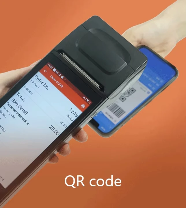 أحدث المصنع 6 بوصة مستقرة 64 بت أندرويد 14 محطة نقاط البيع المحمولة المحمولة مع آلة الطابعة