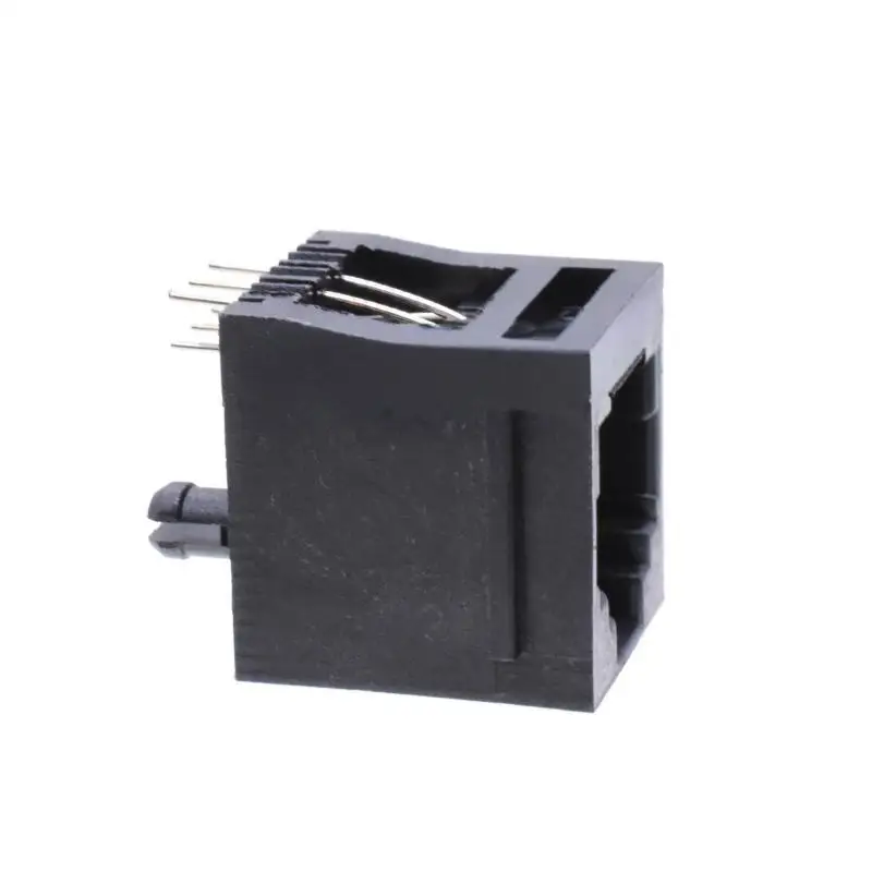 50 قطعة RJ11 المقبس 52-6P6C نوع عمودي من خلال ثقب RJ12 مقبس الهاتف 6-Core RJ التوصيل موصل سالب 180 درجة