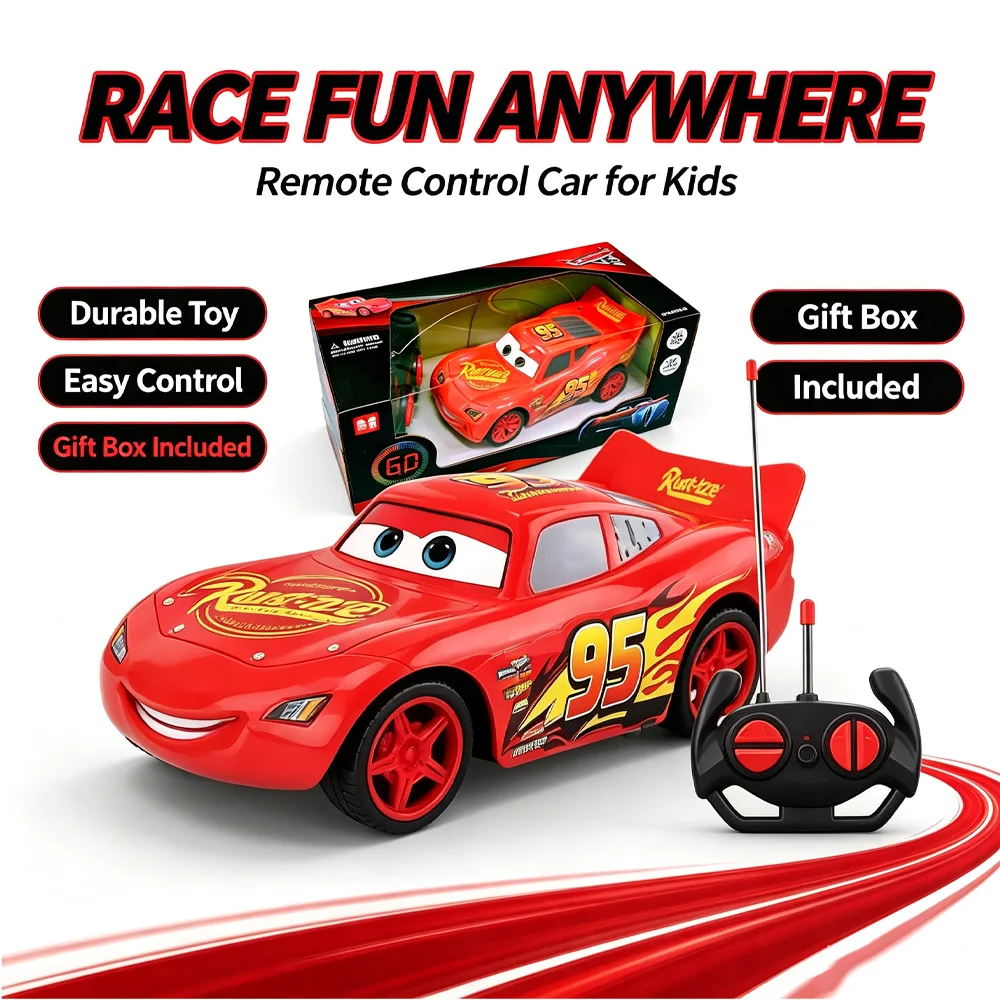 2026 Pixar Cars 3 Electric Toy Car Lightning Mcqueen Remote Control Toy Simulation Racing Christmas Gifts Birthday Gift