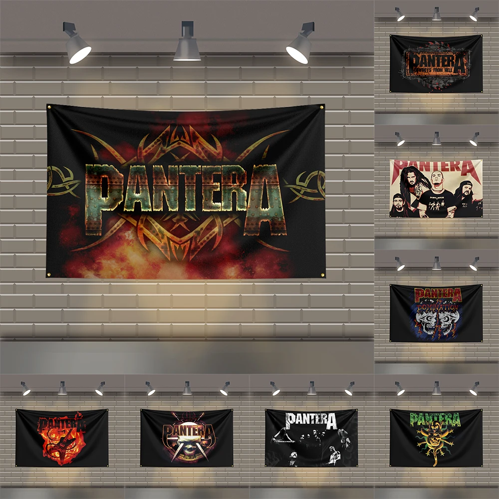 

3x5 Ft P-PanteraS Heavy Metal Band Flag Rock Music Wall Banner for Bedroom Studio Bar Concert Outdoor Decor