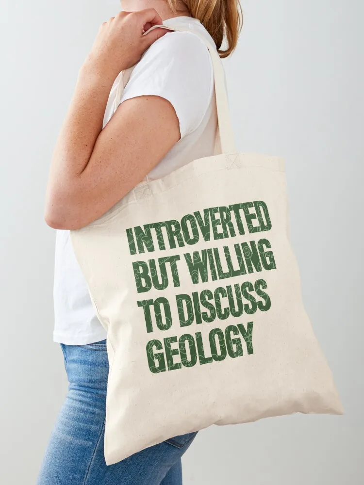 Willing to Discuss Geology: Geology Students Tote Bag Shopper handbag Women's shopper bag university shopper bag