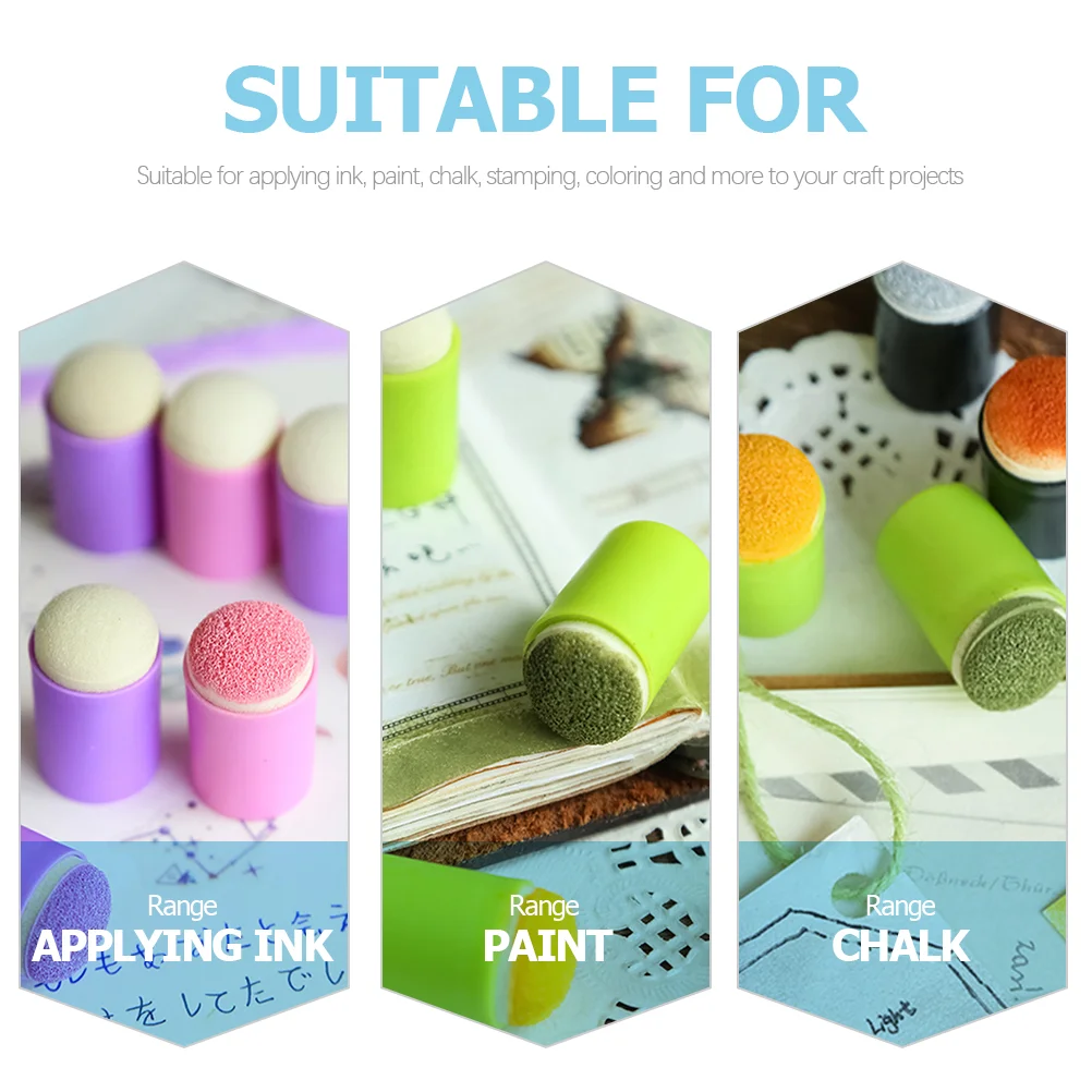 10 Pcs Nail Polish Tools Ink Pad Smudge Sponge Toys Painting Seal Suite Plastic