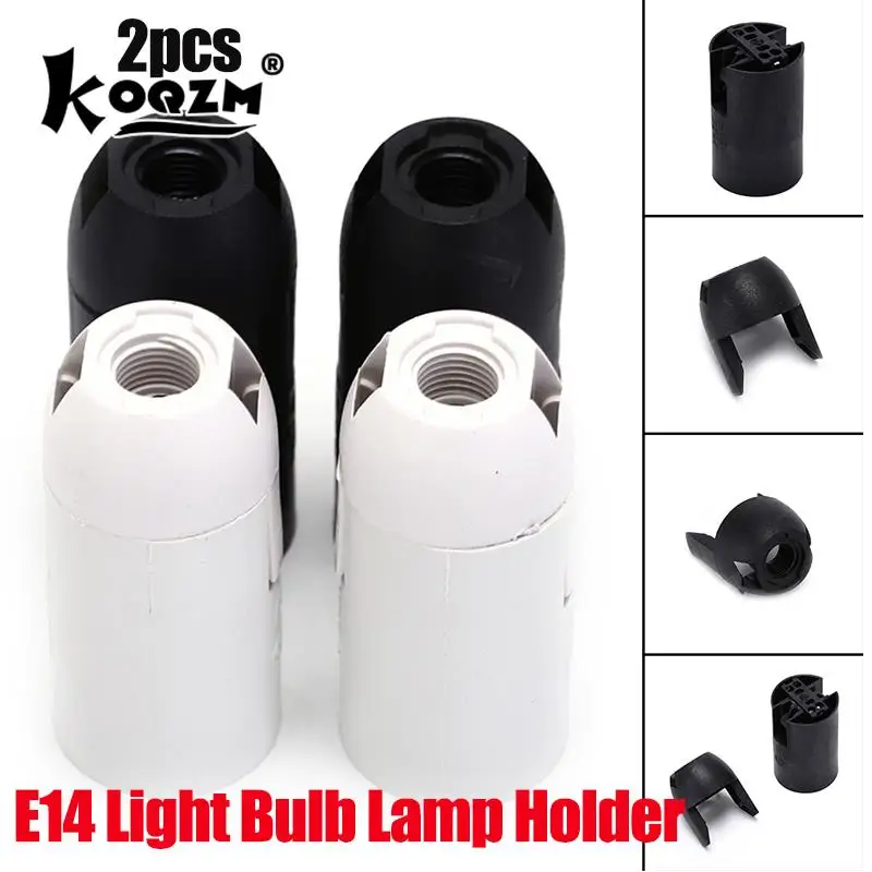 

New 2PCS/Lot 250V 2A E14 Light Bulb Lamp Holder Holder Accessori Lamp Socket Luminaire Flexible Lighting Lampholder Accessories