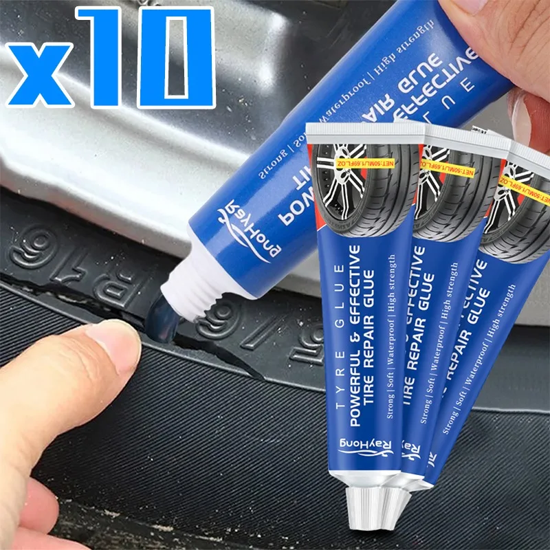 50ml Car Tire Repairing Glue Tire Repair Maintenance Black Glue Strong Rubber Wear-resistant Car Instant Strong Tools Adhesive