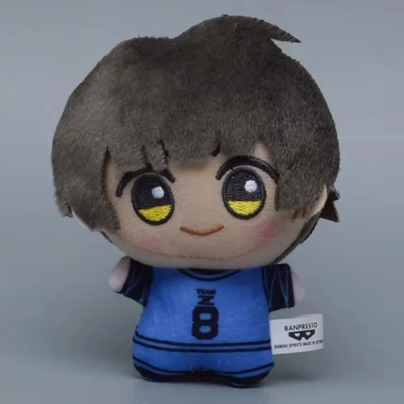 LLavero de peluche con cerradura azul de 10cm, Seishiro Nagi Isagi Yoichi Chigiri Bachira Meguru, abalorio periférico de animé, muñeco de peluche bonito Bir