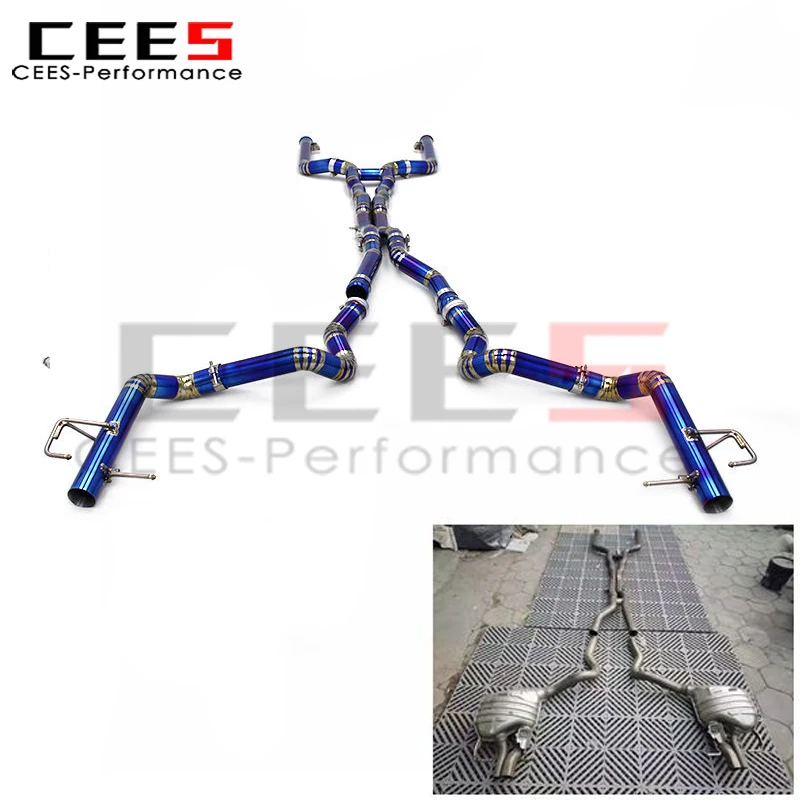 CEES Catback Exhaust Straight Pipes for Mercedes-Benz C63/C63S AMG W205 4.0T 2015-2020 Car Exhaust Pipe System