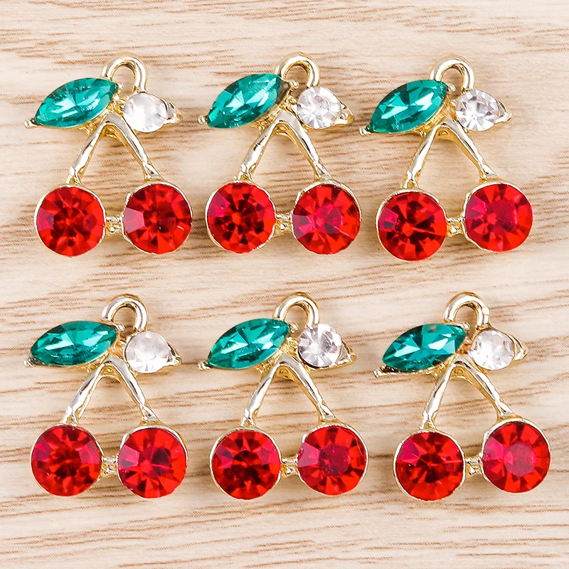 10 Stück elegante Kristall-Charms für die Schmuckherstellung, Liebesherz, Tierfuchs, Fischkrone, Charms-Anhänger für DIY-Halsketten, Ohrringe, Geschenk – Detail 14