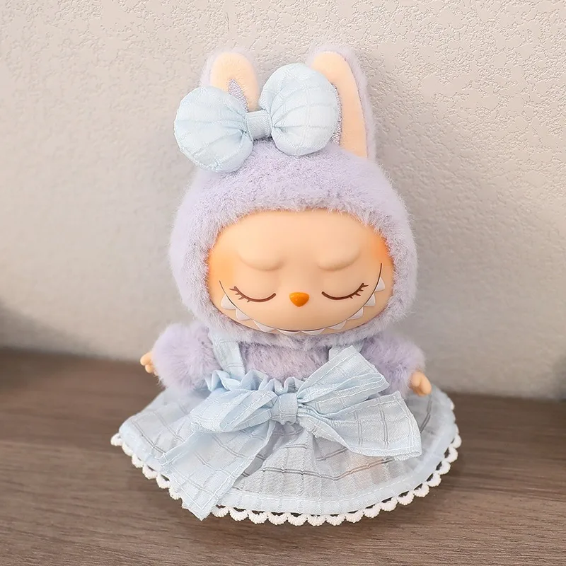 17cm Cute Mini Plush Doll'S Clothes Outfit Accessories For Korea Kpop Exo Labubu Idol Dolls Skirt Hat Clothing DIY Kids Gift