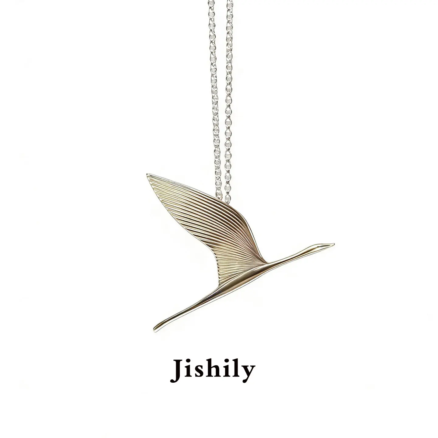 jishily-simple-design-flying-crane-necklace-for-women-luxury-sweater-chain-clavicle-chain-silver-color-fashion-jewelry