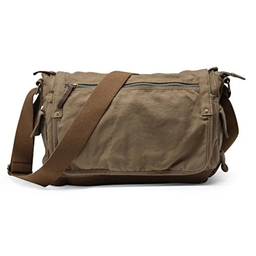 GOOTIUM Canvas Messenger Bag - Vintage Cross Body Shoulder Satchel