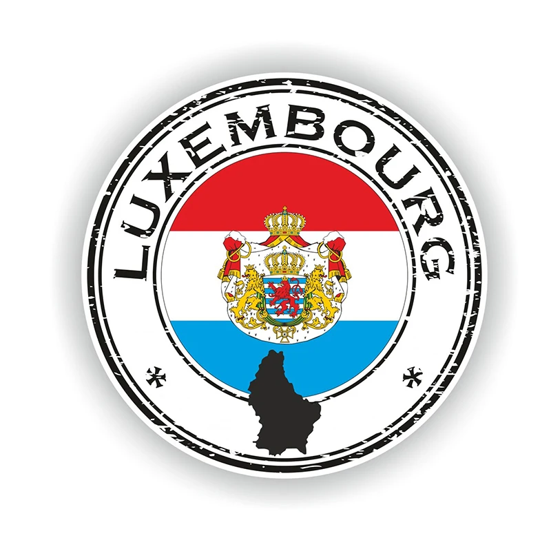 

CK21159# Luxembourg Seal Sticker Round Flag for Car Bumper Laptop Book Fridge Guitar Motorcycle Helmet ToolBox Door PC Boat