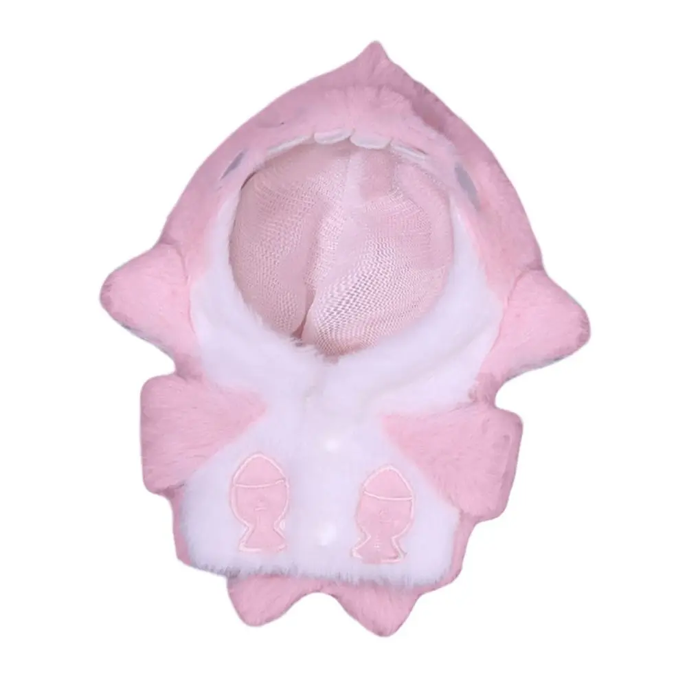 20cm Doll Clothes Doll Accessories Replacement Outfit Cartoon Shark Coat Pink Blue Changing Dressing Game Miniature Hoodies