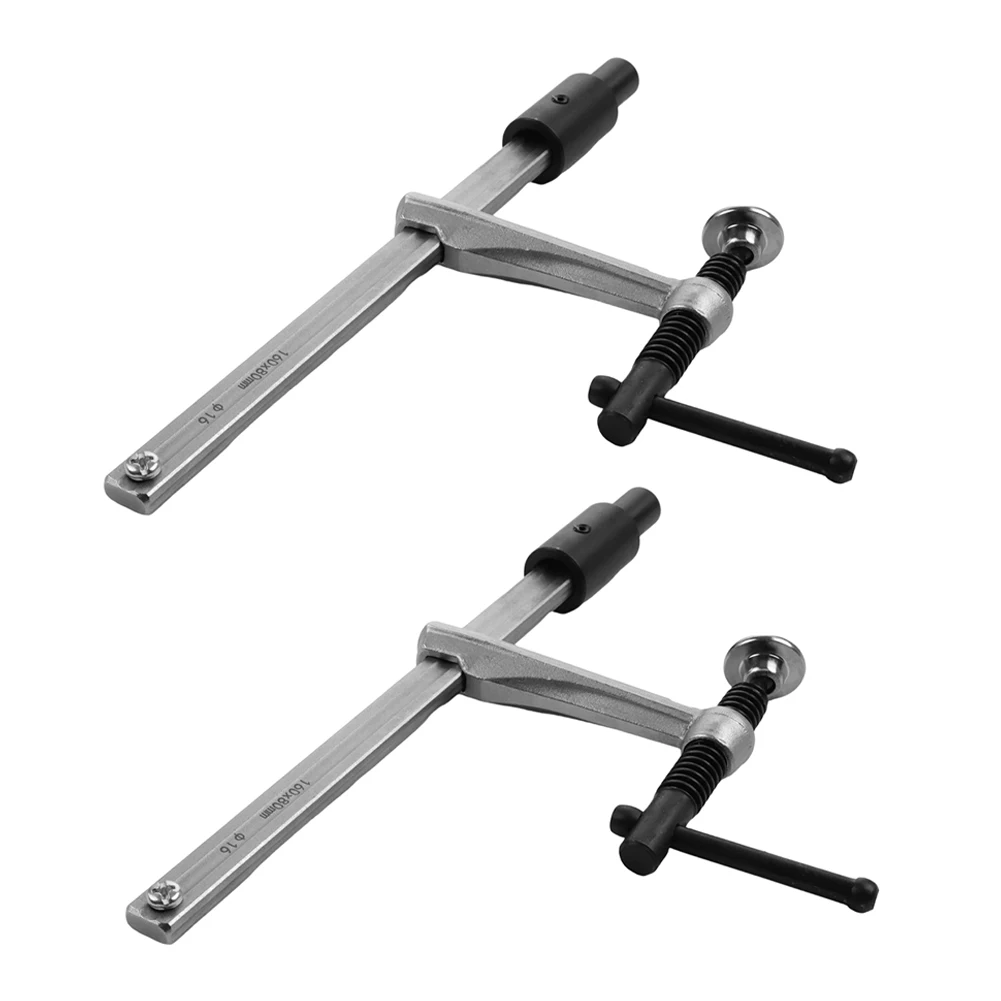 Clip da tavolo con morsetto per agitazione in metallo da 2 pezzi per panche per la lavorazione del legno, compatibili con diametro del foro di 16 mm per un bloccaggio stabile