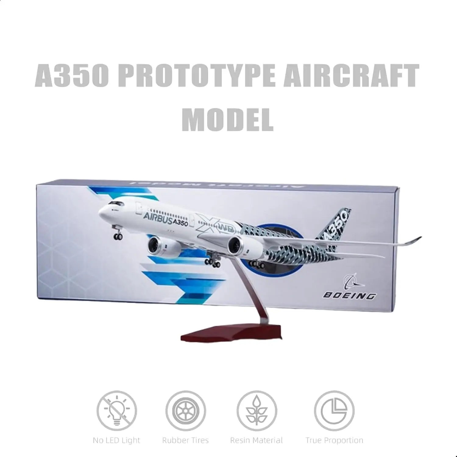 

1:150 A350 Prototype Aircraft A350 Model Die-cast Alloy Aircraft Model Aviation Carbon Fiber Coating Gifts Display Decorations